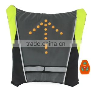 Factory Direct Outdoor Sports Safety Bicycle Light Turn Signle Vest thumbnail-3