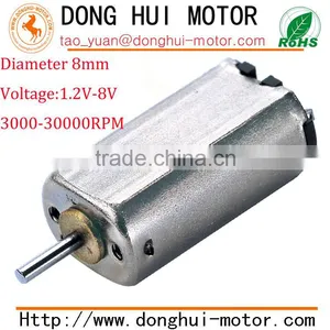 High Quality Diameter 8mm Precious Metal-brush Motors, Diameter 8mm Micro Motor thumbnail-5