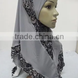 H281 New Style One Piece Hijab With Prints thumbnail-4