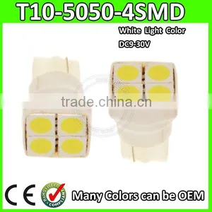 High Power T10 Auto Led Lamp W5w 194 T10 4smd 5050 Led Width Lamp Auto Led BulbS thumbnail-1