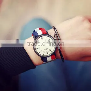 Retro Unisex Watch, Boyfriend Watch, Nylon Watchband, Antique, Brass Watch, Unique Watches, Vintage Style Leather Watch thumbnail-4
