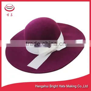 Floppy Felt Hat With Bowknot thumbnail-2