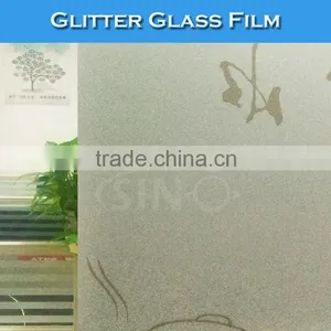 F000G Glitter Frosted Glass Film Office Window Decoration Stickers thumbnail-5