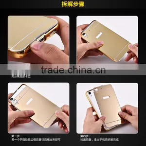 PC Mirror Back Cover Case Cell Phone Case Aluminum Metal Bumper Case For Xiaomi For Redmi Note 2 thumbnail-6