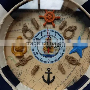 Life Preserver Wall Art - Clock 13.8" thumbnail-2