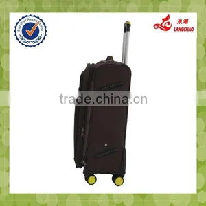 Best Quality 1680D Material Brown Built-in Trolley Travel Luggage Bags thumbnail-3