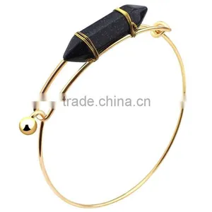 Custom Jewelry Factory Turquoise Charm Bangle Bracelets thumbnail-4