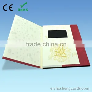 Customizable Video Greeting Card, Elegant Wedding Invitation Video Brochure Card,lcd Video Book thumbnail-1