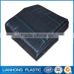 Heavy Duty Anti-weed Fabric Membrane, China Anti-UV Plastic Woven Geotextile Weed Barrier , Weed Control Membrane 2mx50m thumbnail-2