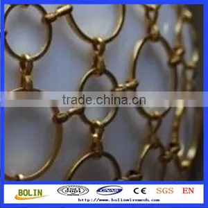 Golden Color Stainless Double Circular Ring Meshes for Custains thumbnail-6