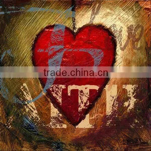 Abstract Love Stretched Canvas Painting thumbnail-1