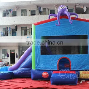 Octopus Inflatable Bouncy Castle With Water Slide thumbnail-2