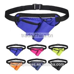 Nylon Mesh Back Water Bottle Holder Hiking Riding Messenger Belt Running Waist Pack thumbnail-2