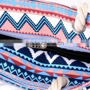 2016 Women's Canvas Straw Beach Bag Casual Tote Shoulder Bag Purse Handbag thumbnail-5