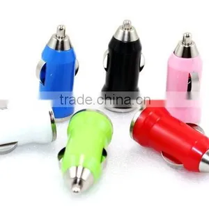 Hot Sale!Cheapest Promotional Traveling Colorful Bullet Mini Car Charger thumbnail-1