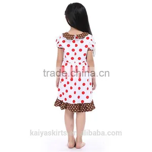 2016 Red Dot Cotton Frock Design for Baby Girl thumbnail-2
