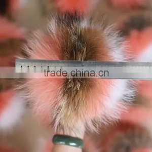 2016/2017 Women`s Bag Charm Raccoon Fur Pompoms Keychain Multi Color Fur Pompoms Quality Choice thumbnail-6