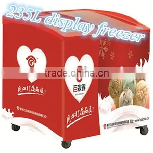 Top Open Sliding Glass Door Chest Freezer, Display Chest Freezer thumbnail-3