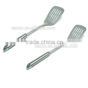 Popular High Quality Kitchen Utensils Stainless Steel Slotted Steak Turner/spatula thumbnail-3