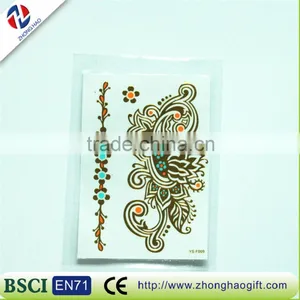 New Arrived Customized Wholesale Craft Unique Decorative Fancy Waterproof Gold Hair Sticker thumbnail-1