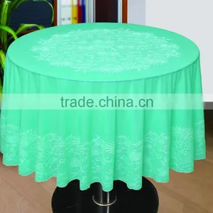 LACE PVC TABLECLOTH - ZT-803 RD182CM thumbnail-1
