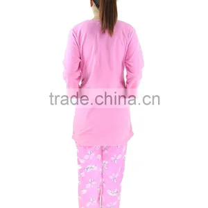 Kevince Women Polar Fleece Pyjamas Set Pajama Pink Mouse 1000pcs up OEM Factory Directly thumbnail-3