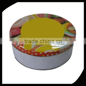 Mini Round Printed MetalTin Gift Box/Candy Tin Box/Chocolate Tin Box thumbnail-1