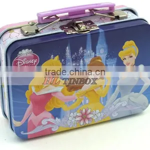 Rectangular Kids Gift Tin Lunch Box With Handle and Lock thumbnail-1