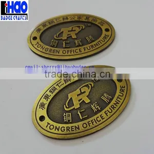 Wholesale Brass Engraving Plates for Furniture , Metal Furniture Badge thumbnail-5