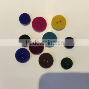 Flocking 2 Holes Wooden Buttons for Garment thumbnail-2