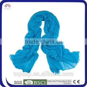 Single Color Chiffon Scarf Crinkle Medium Scarf thumbnail-3