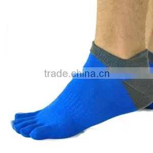 Hot Sale 5 Pairs New Young Men's Tube Socks Pure Cotton Sport Baseball Five Finger Socks Toe Socks Bulk thumbnail-2