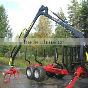 1t-12t Timber Trailer With Crane thumbnail-1