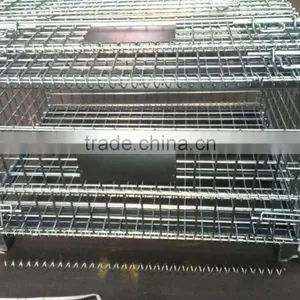 Warehouse Folding Galvanized Welded Wire Storage Cage thumbnail-3