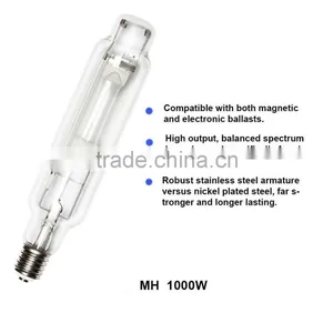 1000W MH Grow Lamp Bulb Hydroponic 1000 Watt Vegetative Metal Halide MH Grow Light Bulb Lamp Enhanced Blue and Violet Spectrums thumbnail-2
