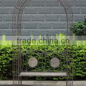 Vintage Style Anti White Garden Wedding Arch thumbnail-5