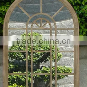 Strong Metal Frame Round Arch Garden Mirror thumbnail-3