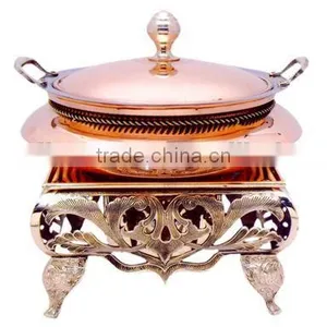 Unique Design Royal Style Rose Gold Plated Stainless Steel Hanging Chafing Dish for Banquet | Hot Sale Chafing Dish thumbnail-1
