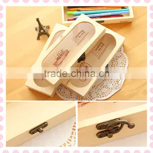 Trade Assurance Natural Fashion Gift Use British Style Wood Box for Pen With Hinge thumbnail-4