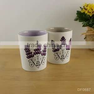 Cheap Votive Customized Print Wedding Decorative Porcelain Candle Jars Ceramic Pillar Tea Light Outdoor Candle Holders thumbnail-1