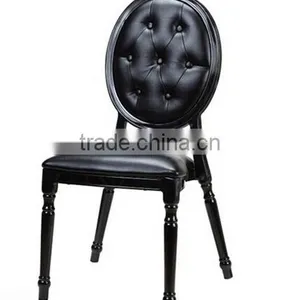 Black Oval Back Louis Banquet Chair LQ-B999B thumbnail-1