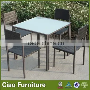 2015 New Modern Stylish Dining Set Table and Chairs Outdoor Furniture thumbnail-2