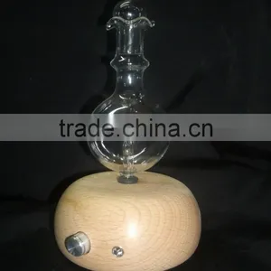 Elegant Wooden and Glass LED Aroma Diffuser Nebulization Essential Oil Diffuser thumbnail-1