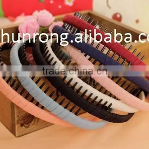 Colorful Plastic Hair Bands With Teeth thumbnail-2