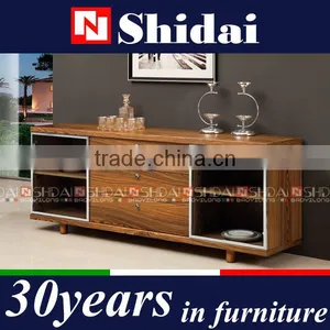 Cabinet Storage Kitchen Buffet Wood Walnut Dining Drawer Glass Doors Side Board 3 N6303-RE thumbnail-1