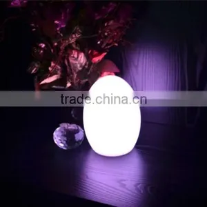 PE Material Rechargeable Led Used Table Light / High Quality RGB Full Color Changing Egged Shaped Led Table Lamp thumbnail-1