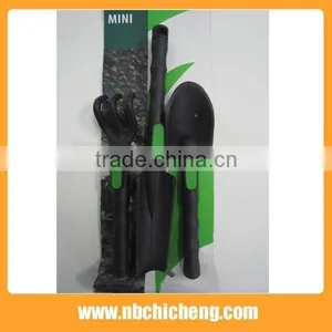 3PCS Mini Black Plastic Garden Tools Set thumbnail-1