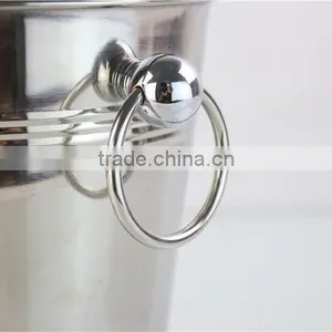 Bar Using Custom Logo Stainless Steel Beer Drinking Ice Bucket With Handle thumbnail-6