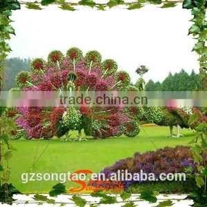 Guangzhou Professional Factory,artificial Indoor Outdoor Boxwood Peafowl Topiary thumbnail-1