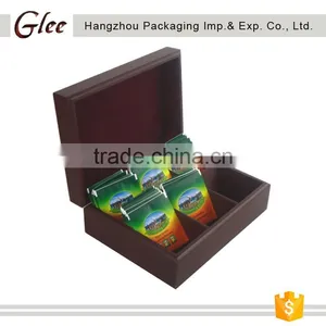 Custom Made 6 Compartment Mdf Wooden Tea Bag Storage Box thumbnail-1